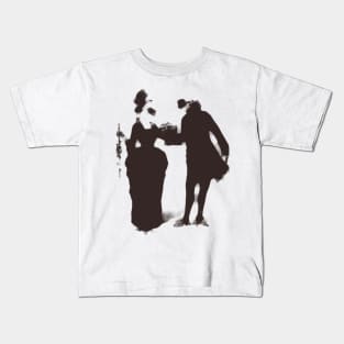 Gothic Marie Antoinette and Axel in Historic Costume Drama Gothic Black Ballgown Kids T-Shirt